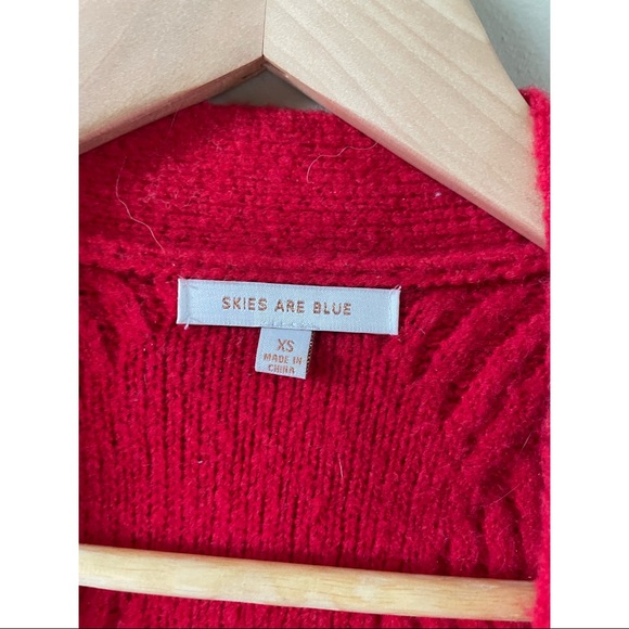 Like new ~ Soft and Red knit cardigan sweater - Picture 3 of 5